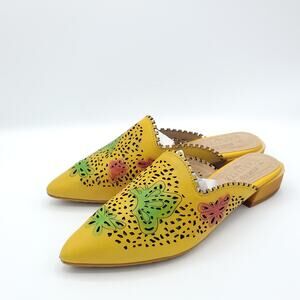 L'Artiste by Spring Step Galatina Yellow Mules women's 6.5 US  Size 36